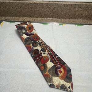 Caravaggio Multicolor Men's Pure Italian Silk Necktie Fall Colors